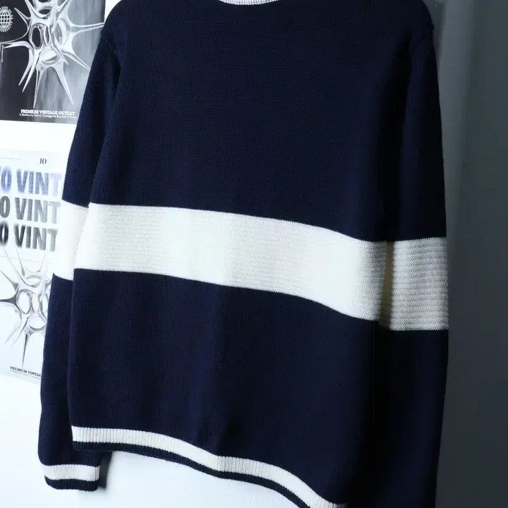 [BUNJANG] S Brand Vintage Navy Wool Turtleneck Knit / (S) 브랜드빈티지 니트 목폴라 네이비 울-17206