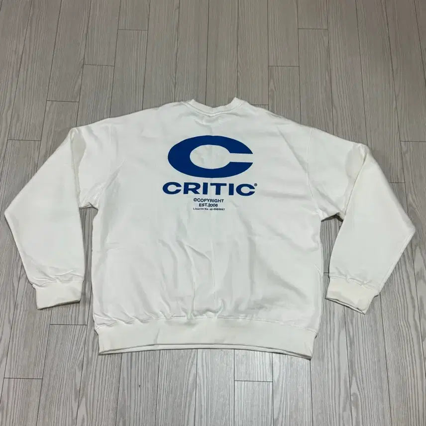 [BUNJANG] Critic Logo White Sweatshirt / 크리틱 맨투맨 xl (기모0)상태a급