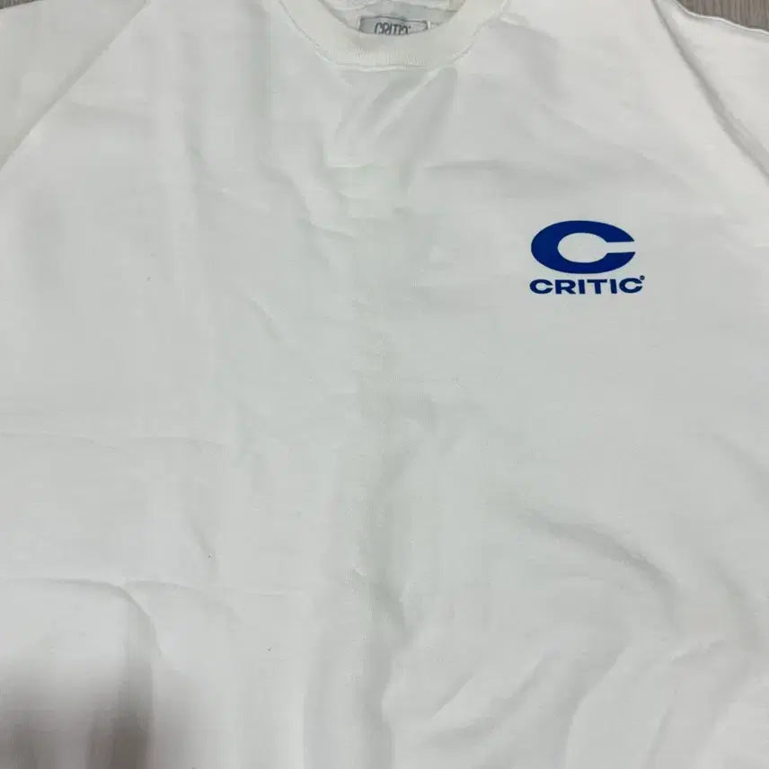 [BUNJANG] Critic Logo White Sweatshirt / 크리틱 맨투맨 xl (기모0)상태a급