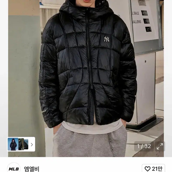 [BUNJANG] MLB XL Padded Jacket (Black) / [새상품] 엠엘비 패딩xl (블랙)