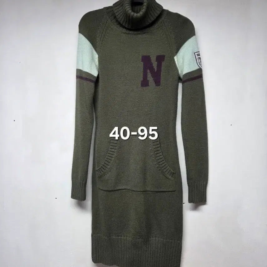 [BUNJANG] Nike Khaki Knit Long Dress / 나이키 카키색 니트 롱 원피스 40-95