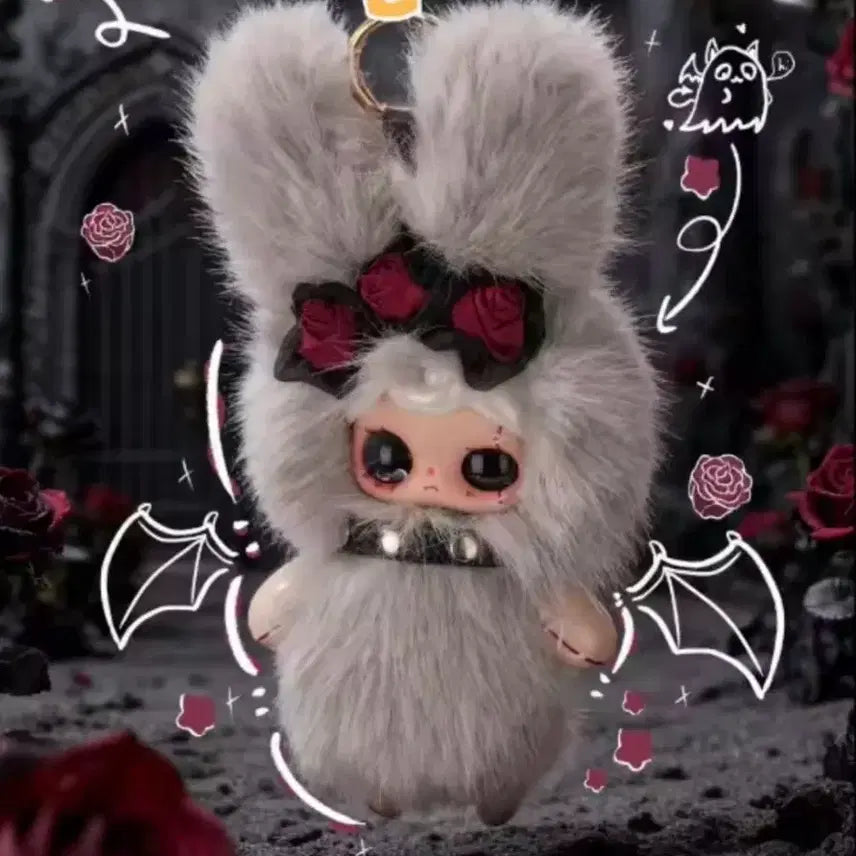 [BUNJANG] Yuna Night Baby Three Bath Doll Keychain - Soft Grey / 유나 나이트 - 연그레이 (베이비쓰리 베쓰 인형 키링)