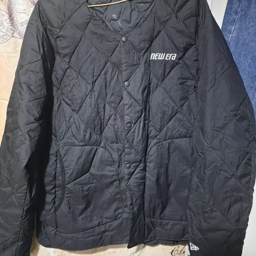 [BUNJANG] New Era PrimaLoft Black Quilted Jacket / 뉴에라 프리마 로프트 블랙 퀼팅 자켓
