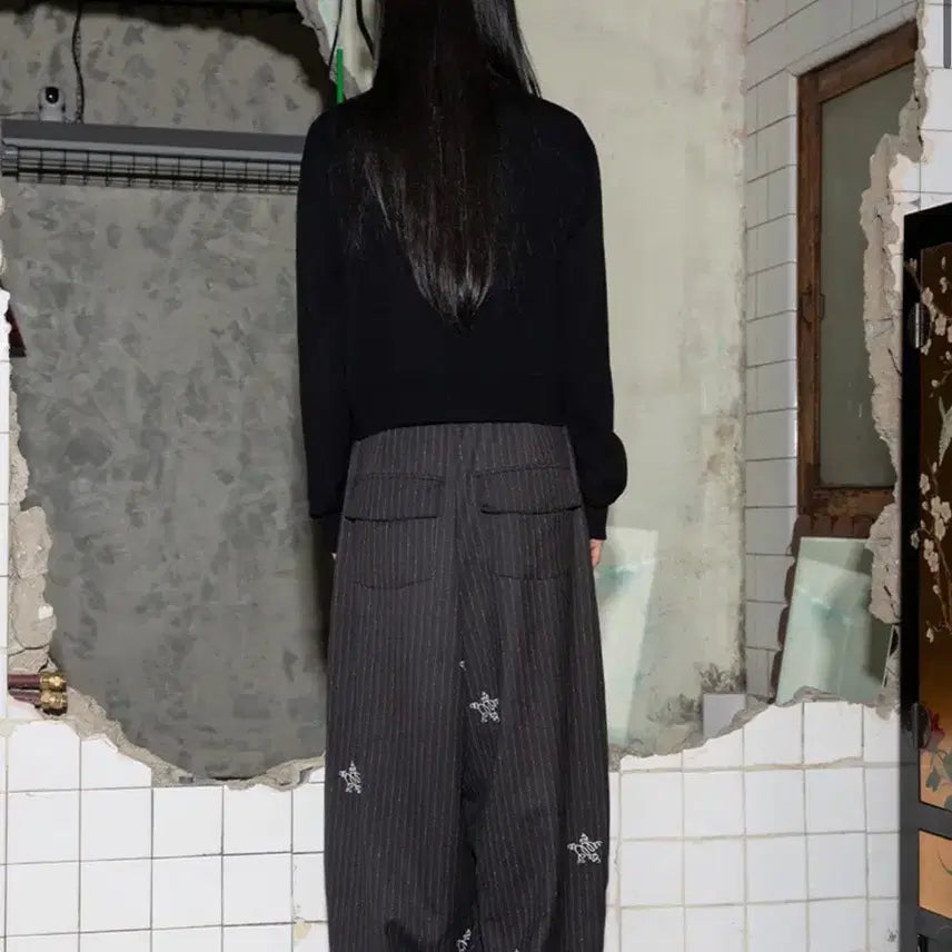 [BUNJANG] Lunakihhu Shooting Star Stripe Balloon Pants / 루나키후 슈팅스타 스트라이프 벌룬팬츠