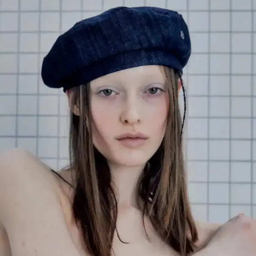 [SOLD OUT] 포에지담 데님 베렛 베레모 인디고