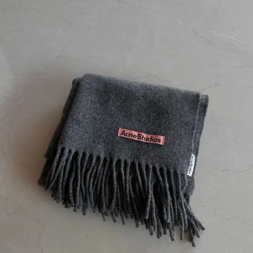 [BUNJANG] Acne Studios Narrow Wool Scarf Melange Gray / 아크네 스튜디오 울 목도리 내로우 멜란지 그레이