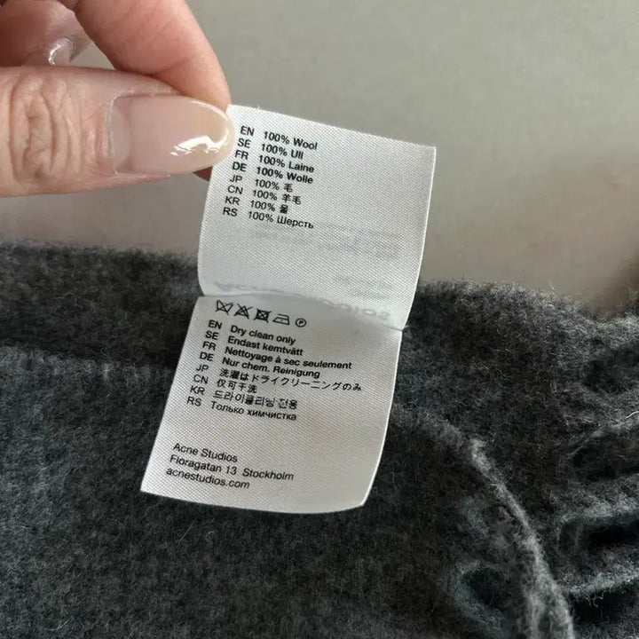 [BUNJANG] Acne Studios Narrow Wool Scarf Melange Gray / 아크네 스튜디오 울 목도리 내로우 멜란지 그레이