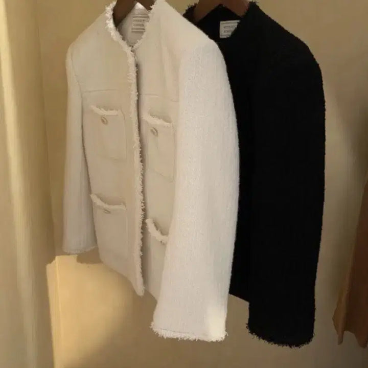 [BUNJANG] Without Summer Pepper Tweed Jacket - Black / 위드아웃썸머pepper tweed jacket_black