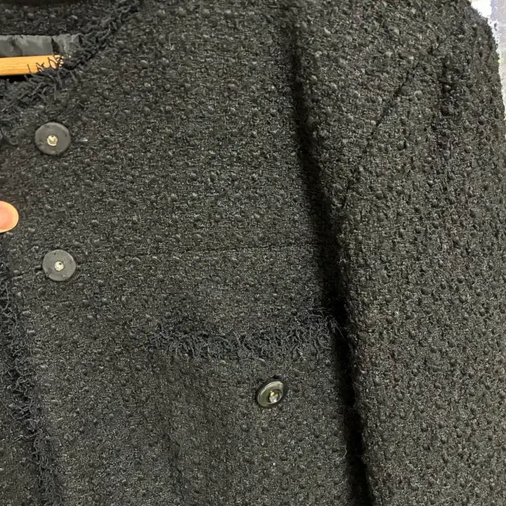 [BUNJANG] Without Summer Pepper Tweed Jacket - Black / 위드아웃썸머pepper tweed jacket_black