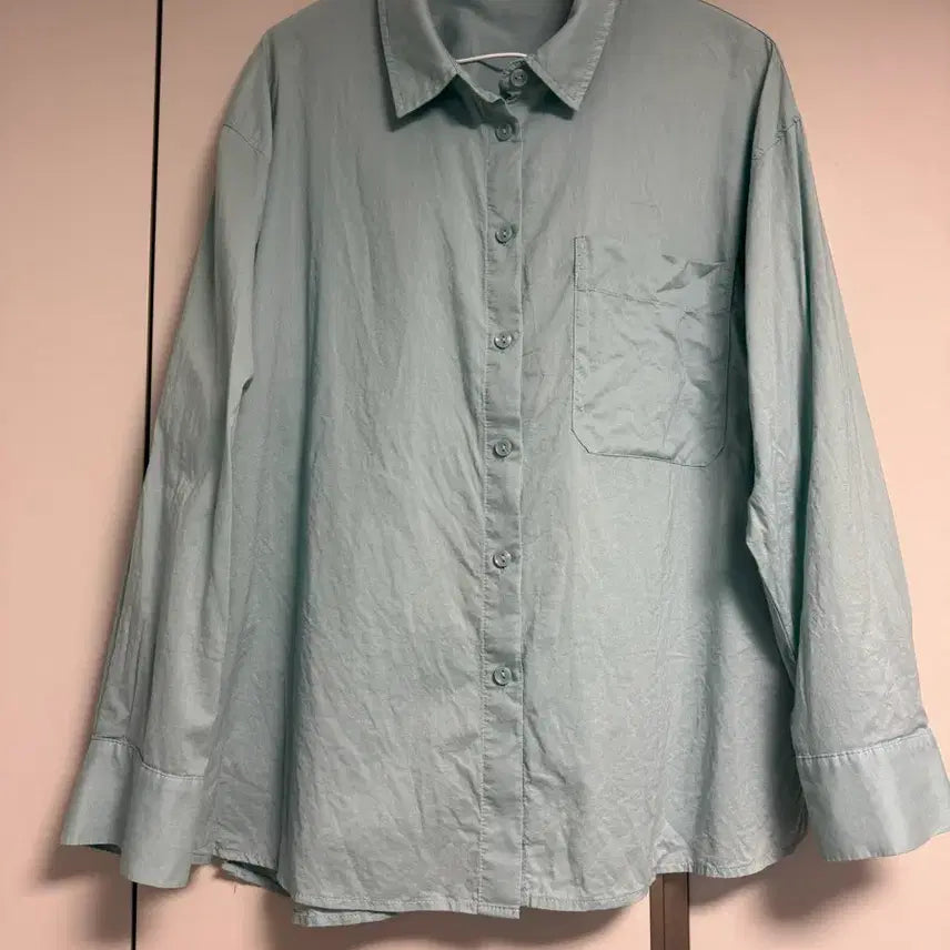 [BUNJANG] Designer Mint Cotton Shirt / 디자이너 민트 면 셔츠 88사이즈 (556677가능)