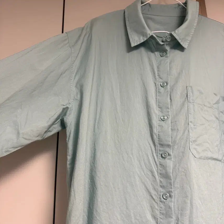 [BUNJANG] Designer Mint Cotton Shirt / 디자이너 민트 면 셔츠 88사이즈 (556677가능)