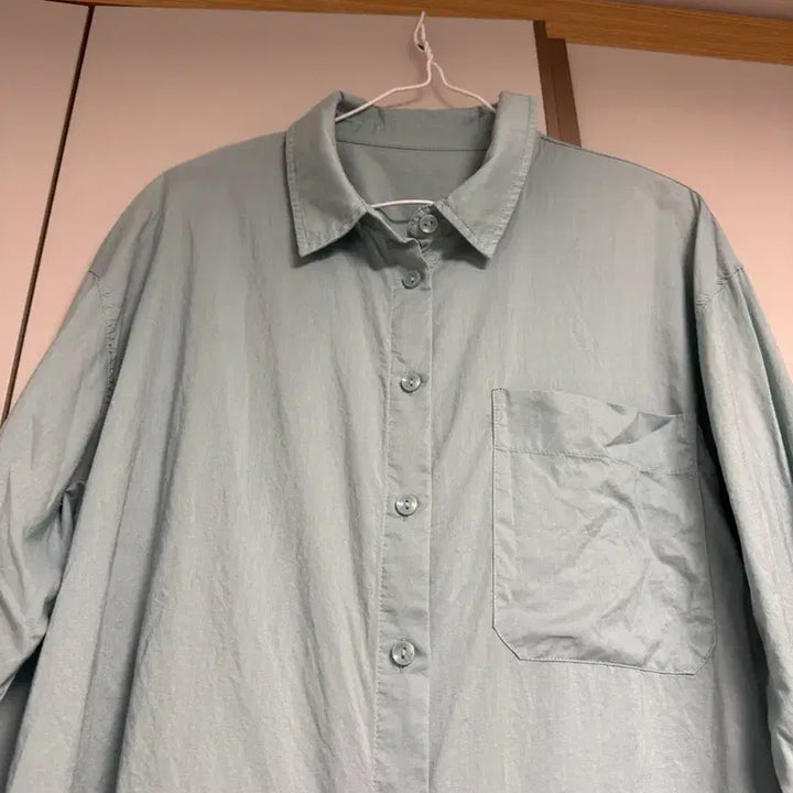 [BUNJANG] Designer Mint Cotton Shirt / 디자이너 민트 면 셔츠 88사이즈 (556677가능)
