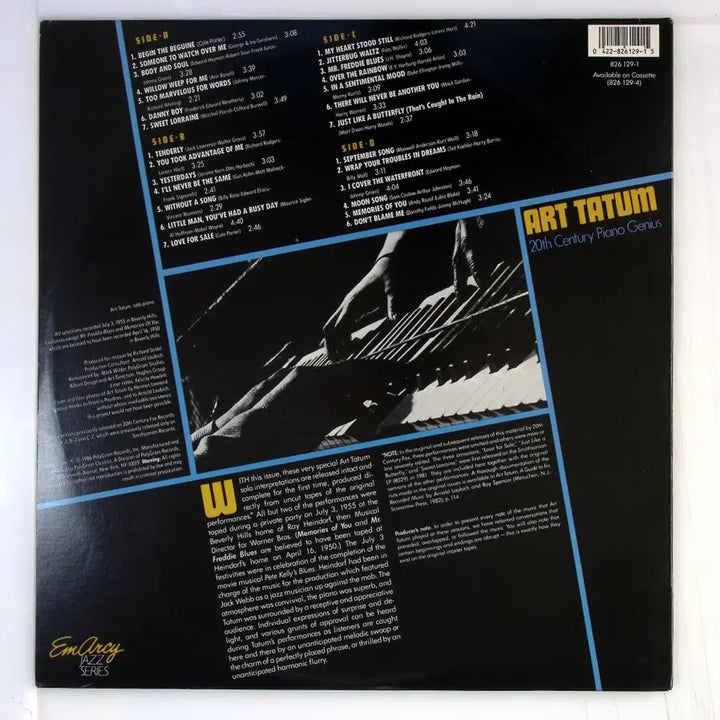 [SOLD OUT] Art Tatum  20th Century Piano Genius 2LP