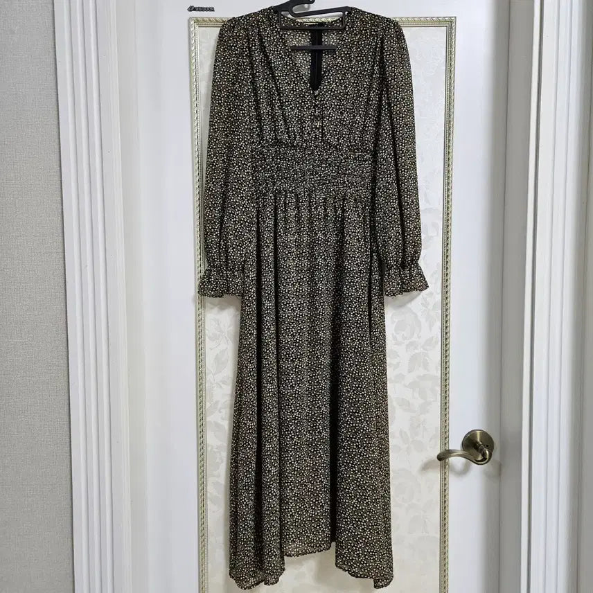 [BUNJANG] Floral Pattern Long Dress / 잔꽃무늬 롱 원피스