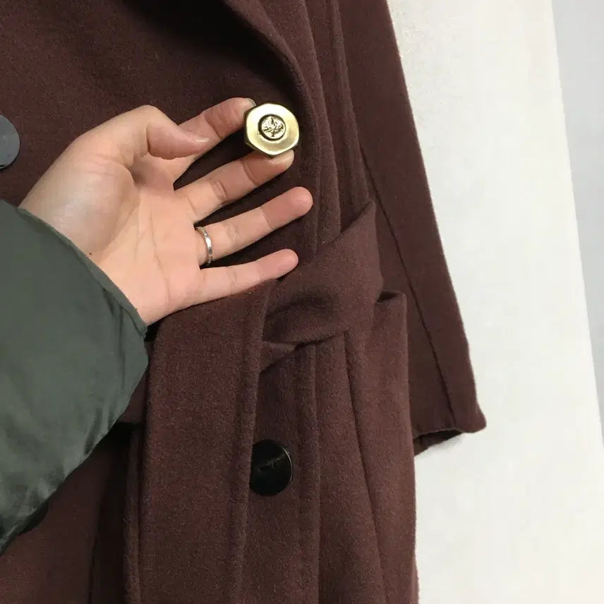 [BUNJANG] DEWL Cashmere Wool Belt Coat / DEWL 듀엘 캐시미어 울 벨트 코트 55