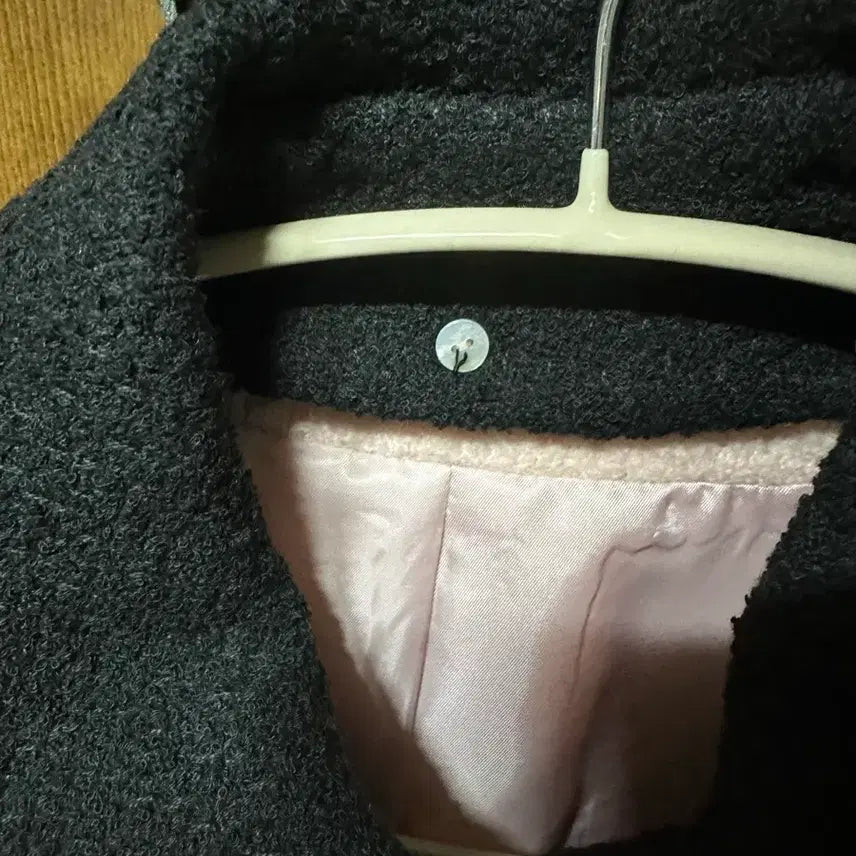 [BUNJANG] Milkcocoa Pink Tweed Collar Jacket / [밀크코코아] 핑크 트위드 카라 자켓