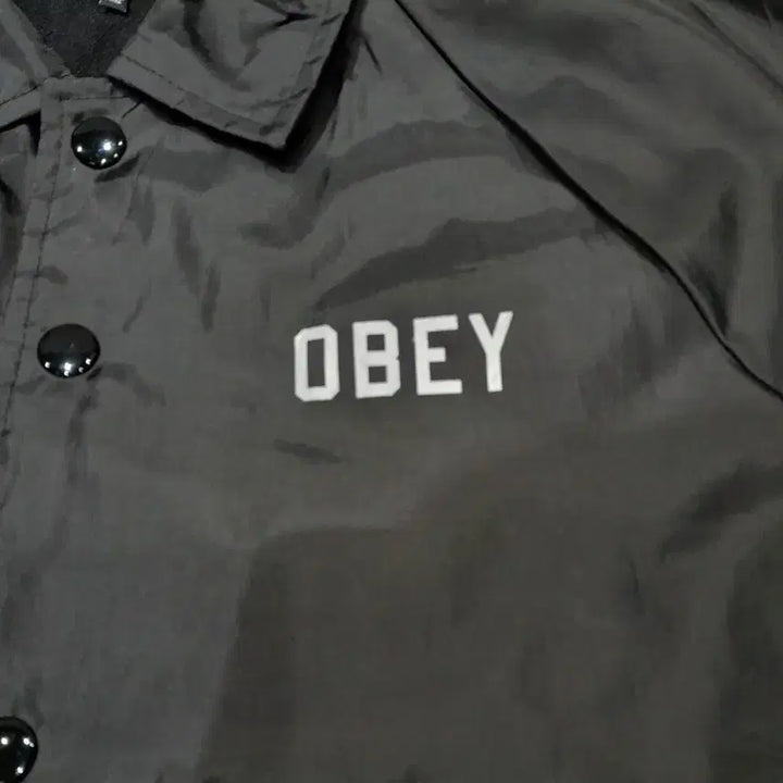 [BUNJANG] Obey Coach Jacket (Black, M) / 오베이 코치자켓 블랙 (M)