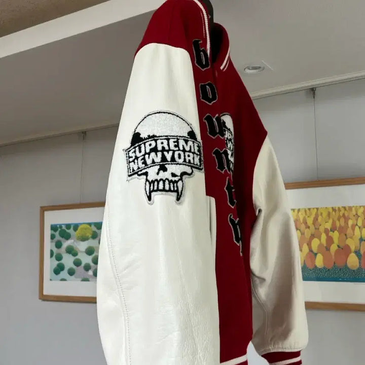 [BUNJANG] Supreme x Bounty Hunter Varsity Jacket Red - 23FW / 슈프림 x 바운티 헌터 바시티 자켓 레드 - 23FW