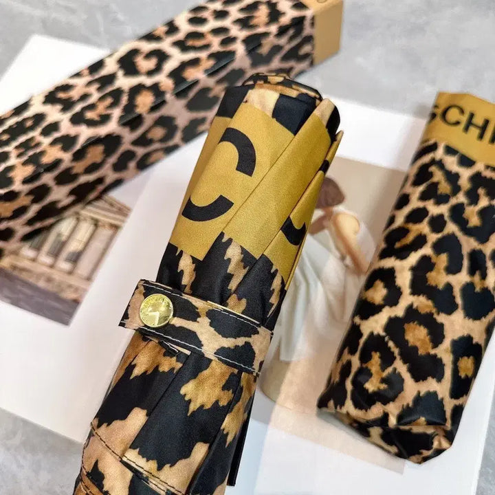 [BUNJANG] Moschino Leopard Pattern Folding Umbrella / 모스키노우산