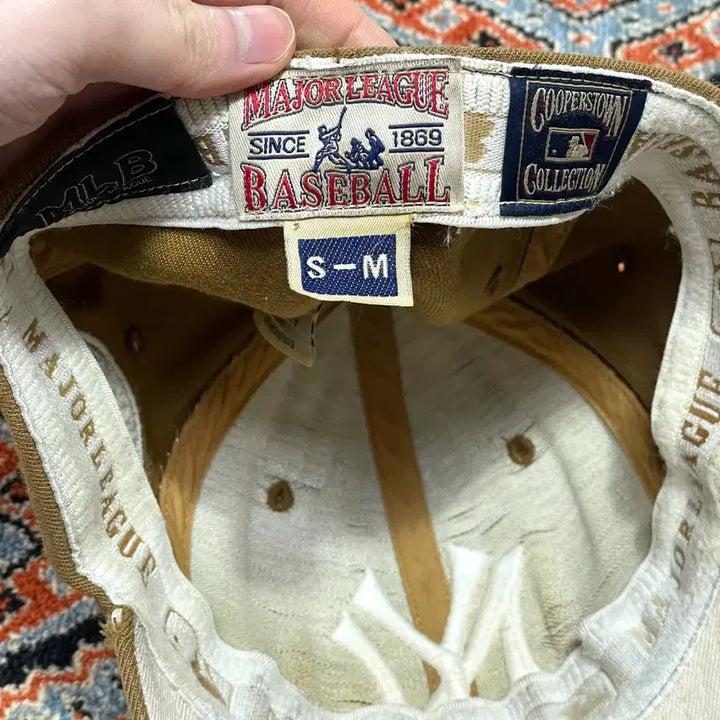 [BUNJANG] MLB New York Yankees Beige Cotton Baseball Cap S-M / MLB 뉴욕양키스 베이지 면 야구볼캡 S-M