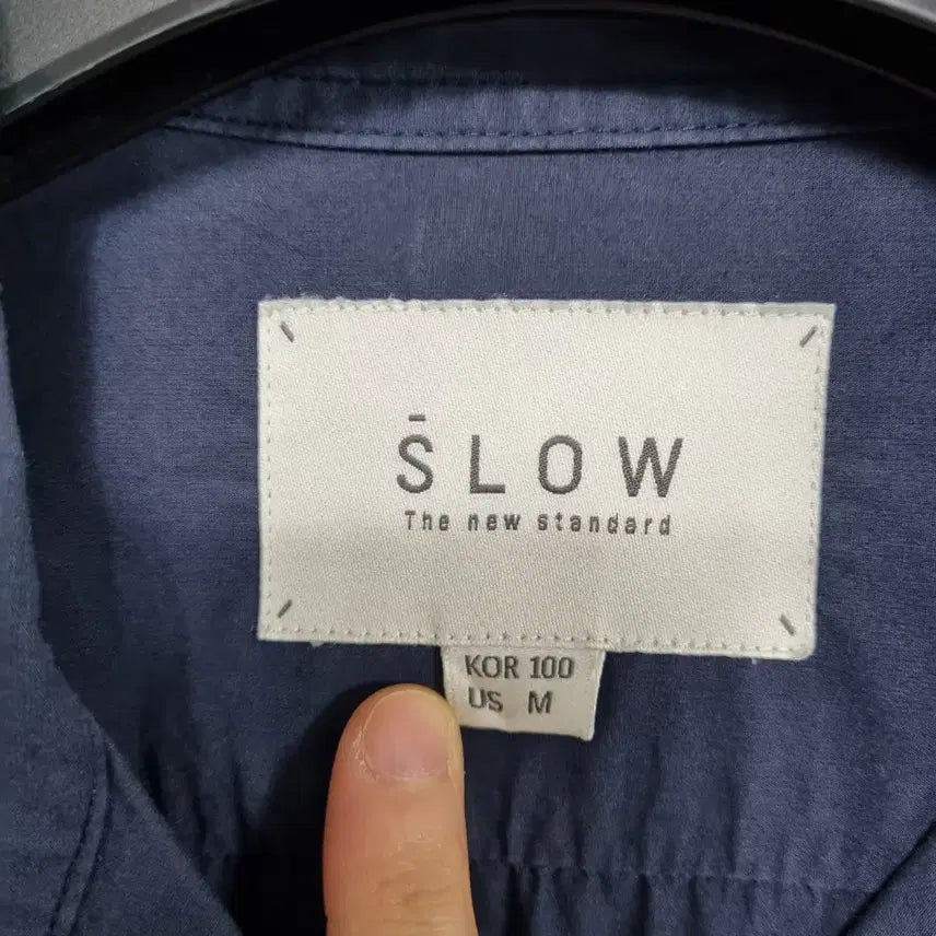 [BUNJANG] Slow Men's Shirt - Navy 100 / 슬로우 봄,가을 남방 남100ㅡ0203