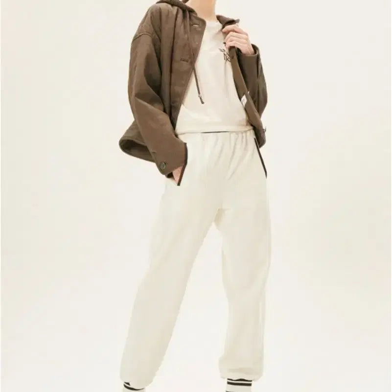 [BUNJANG] Time Ivory Quilted Hooded Jacket / 타임 아이보리 퀼팅 후드 자켓