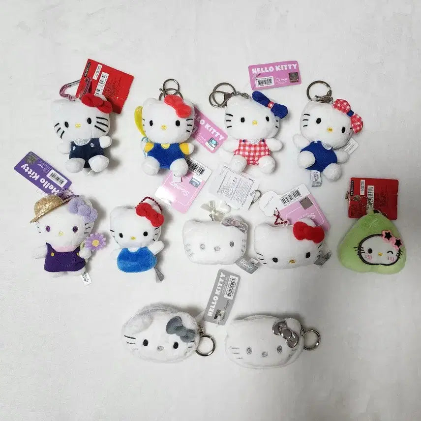[BUNJANG] Sanrio Hello Kitty Doll Keyring Collection / [새상품]산리오 헬로키티 인형 키링 모음 풍선 빅리본 핑거 실버비즈 얼굴