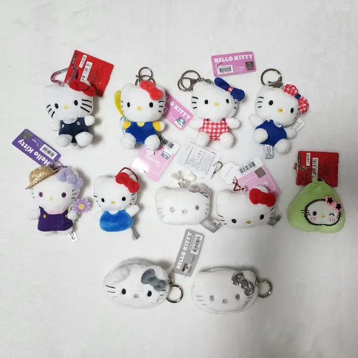 [BUNJANG] Sanrio Hello Kitty Doll Keyring Collection / [새상품]산리오 헬로키티 인형 키링 모음 풍선 빅리본 핑거 실버비즈 얼굴