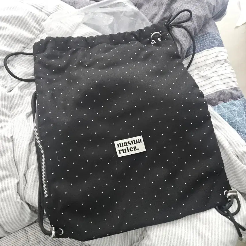 [BUNJANG] Mas Rules Twilight Beads String Bag / 마스마룰즈 스트링백 트와일라잇 비즈 블랙