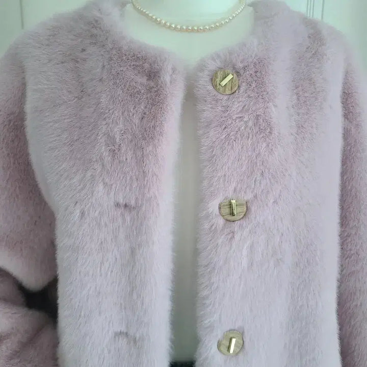 [BUNJANG] Mink Eco-Fur Round Jacket / 밍크 에코퍼 가오리핏 라운드 자켓