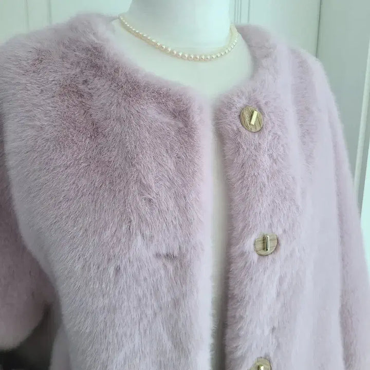 [BUNJANG] Mink Eco-Fur Round Jacket / 밍크 에코퍼 가오리핏 라운드 자켓