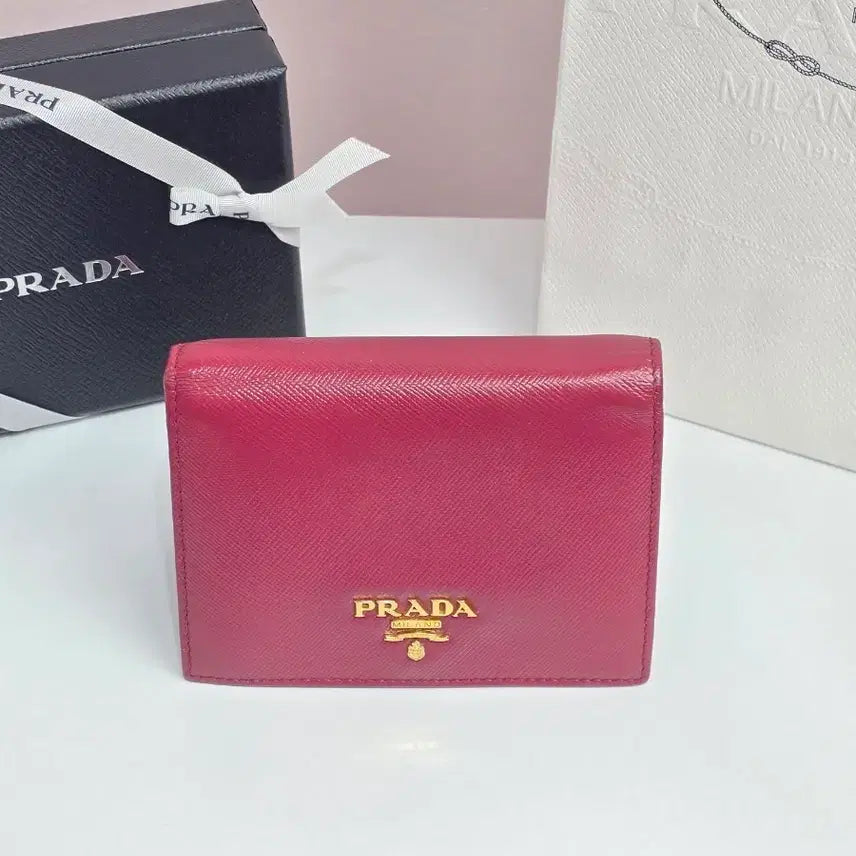 [BUNJANG] Prada Saffiano Wallet / 프라다 사피아노 반지갑 핑크