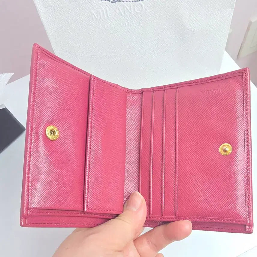 [BUNJANG] Prada Saffiano Wallet / 프라다 사피아노 반지갑 핑크