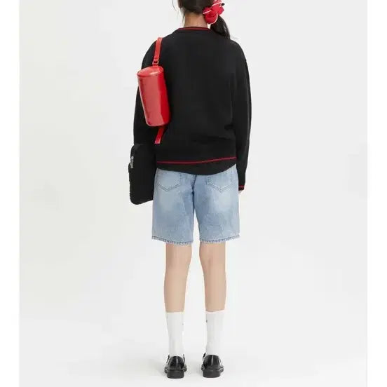 [BUNJANG] Emis Embossed Barrel Bag - Red / 이미스 emis 엠보 배럴백 레드