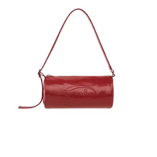 [BUNJANG] Emis Embossed Barrel Bag - Red / 이미스 emis 엠보 배럴백 레드
