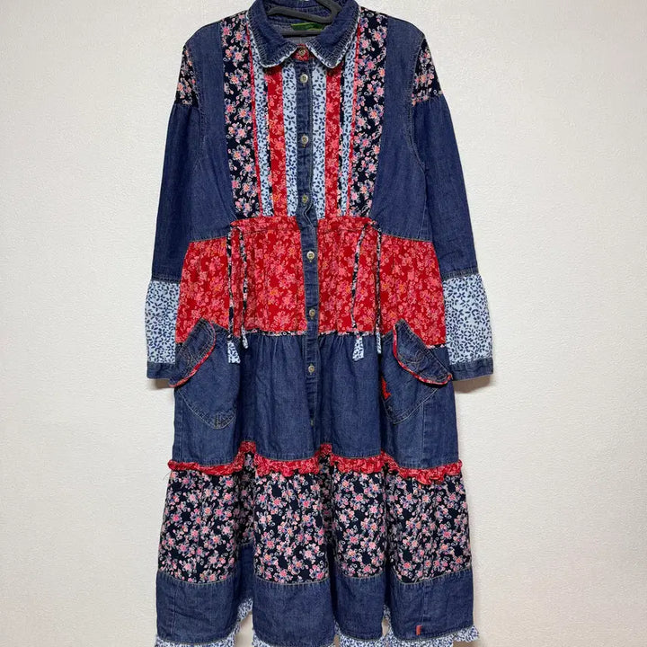 [BUNJANG] O'Lilly Patch Denim Dress / 오일릴리 패치 데님 원피스 176