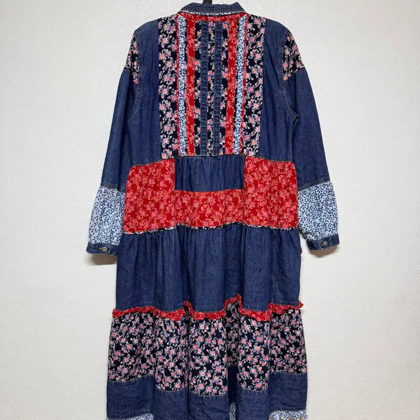 [BUNJANG] O'Lilly Patch Denim Dress / 오일릴리 패치 데님 원피스 176