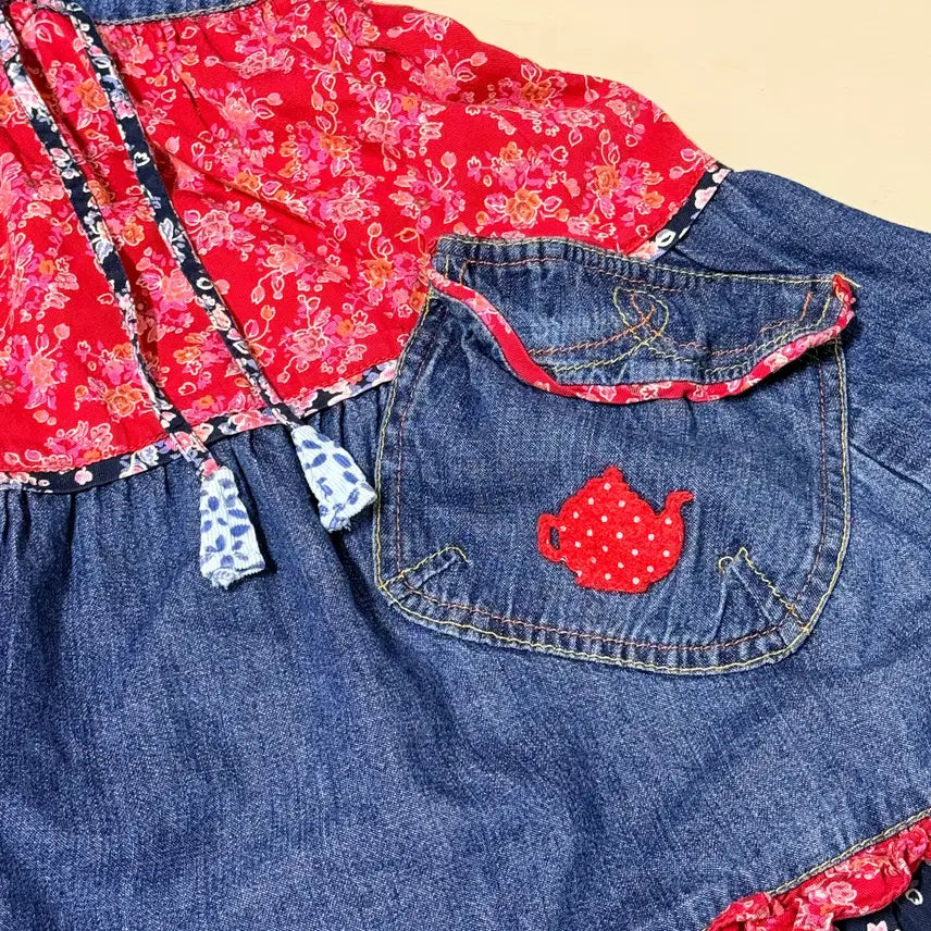 [BUNJANG] O'Lilly Patch Denim Dress / 오일릴리 패치 데님 원피스 176