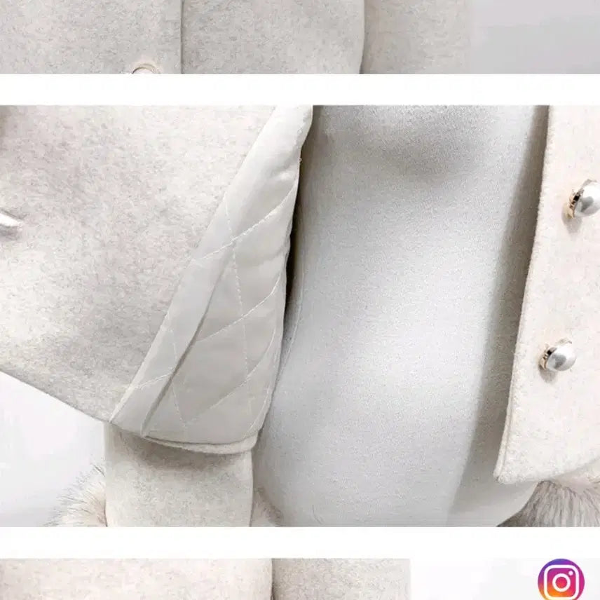 [BUNJANG] Tweed Jacket with Faux Fur Sleeves / 소매 퍼 트위드 자켓 (울50%)