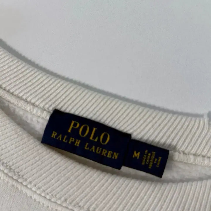 [BUNJANG] Polo Ralph Lauren Cowboy Polo Bear White Sweatshirt / 폴로 랄프로렌 루즈핏 신형 카우보이 폴로베어 화이트 스웻 맨투맨