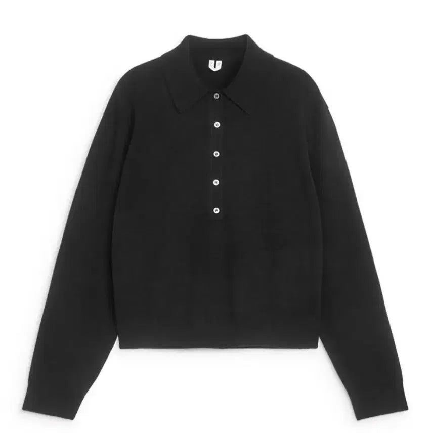 [BUNJANG] Arket Wool Polo Sweater Black / 아르켓 울 폴로 스웨터 블랙