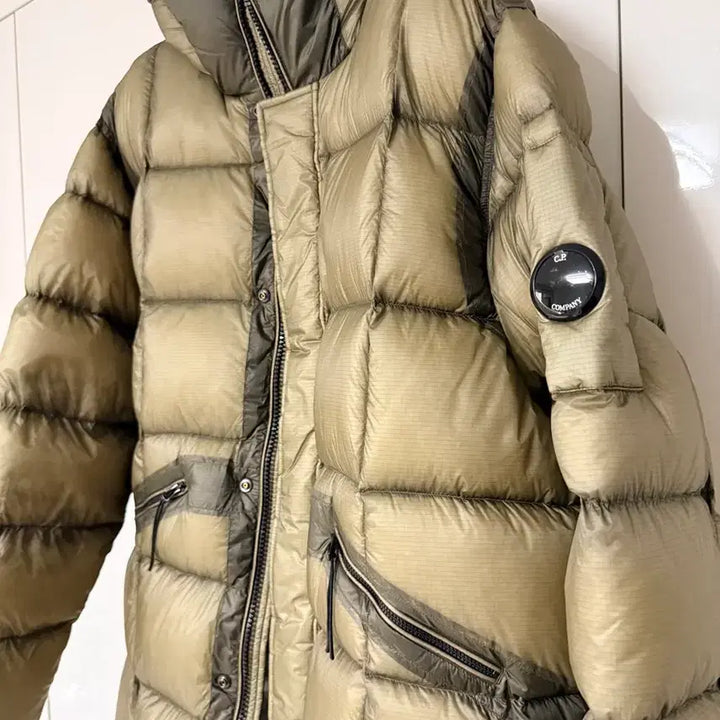 [BUNJANG] CP Company DD Shell Lens Hooded Down Long Padded Jacket / CP컴퍼니 DD쉘 렌즈 후드 다운 롱 패딩
