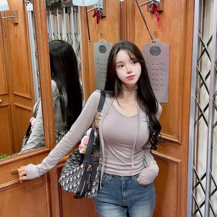 [BUNJANG] Mayoon 4-Neck Modal T-shirt / 메이윤 25ver. [자체제작] 4넥 만능 모달 티셔츠