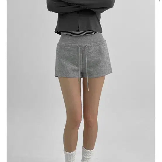 [BUNJANG] Blackup Checking Banding Short Pants - White / 블랙업 체킹스 밴딩 숏팬츠 화이트