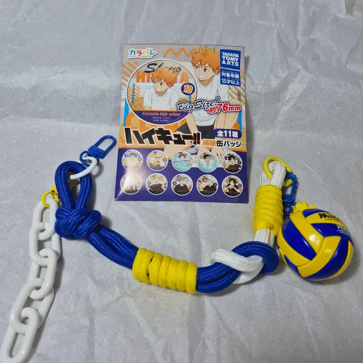 [BUNJANG] Haikyuu Mikasa Volleyball Bag Charm Keyring / 하이큐 뱃지 미카사 배구공 가방고리 키링 부실 락커