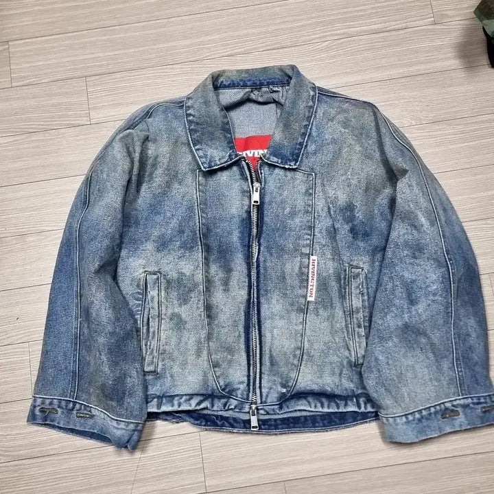 [BUNJANG] Rivington RRR123 Blue Rose Trucker Jacket / 신세계 정품 리빙턴 RRR123 블루로즈 트러커 자켓(100)