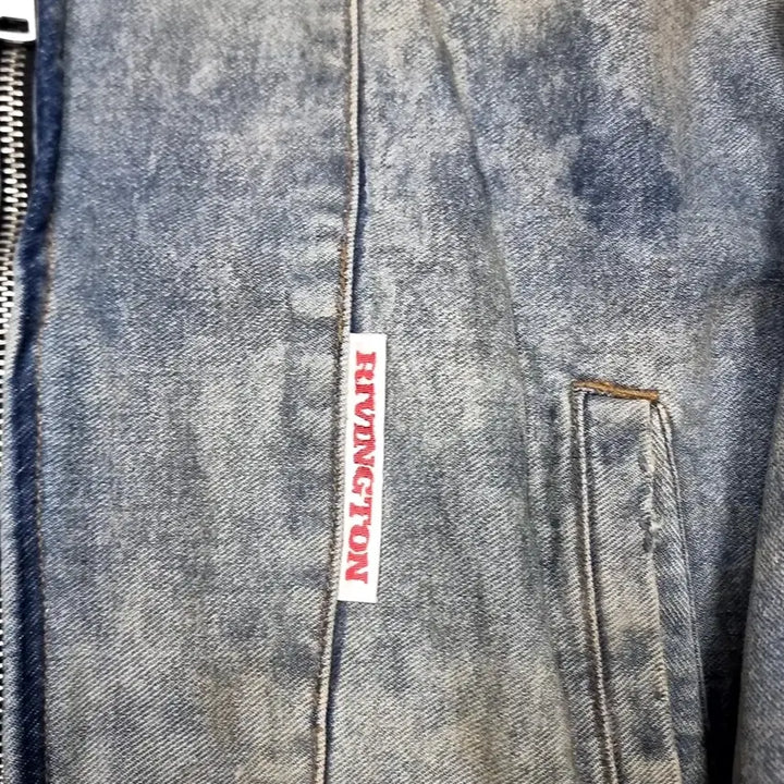 [BUNJANG] Rivington RRR123 Blue Rose Trucker Jacket / 신세계 정품 리빙턴 RRR123 블루로즈 트러커 자켓(100)