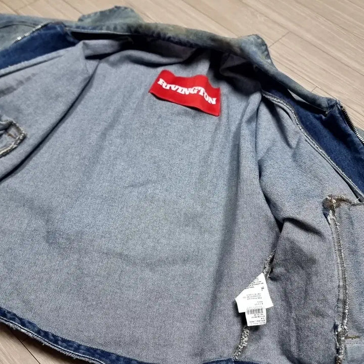 [BUNJANG] Rivington RRR123 Blue Rose Trucker Jacket / 신세계 정품 리빙턴 RRR123 블루로즈 트러커 자켓(100)
