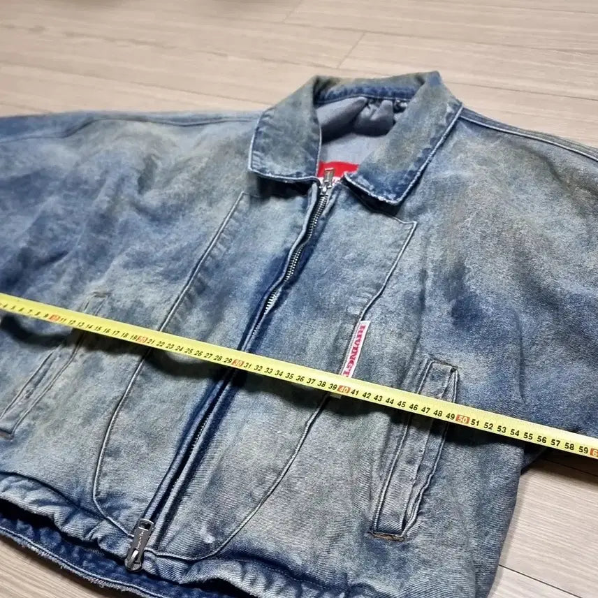 [BUNJANG] Rivington RRR123 Blue Rose Trucker Jacket / 신세계 정품 리빙턴 RRR123 블루로즈 트러커 자켓(100)