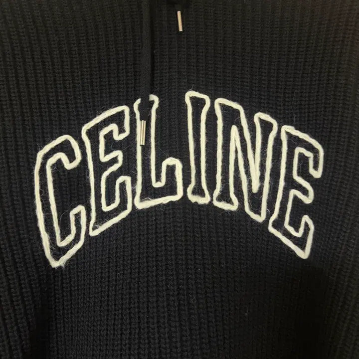 [BUNJANG] Celine Ribbed Wool Knit Hoodie Black L / 셀린느 리브드 울 니트 후드 블랙 L
